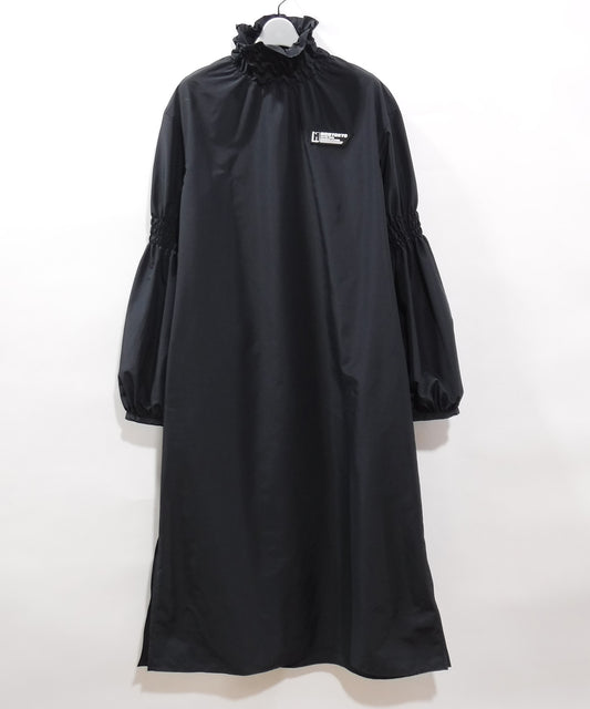 HI-NECK GATHER SHIRT ONE-PIECE