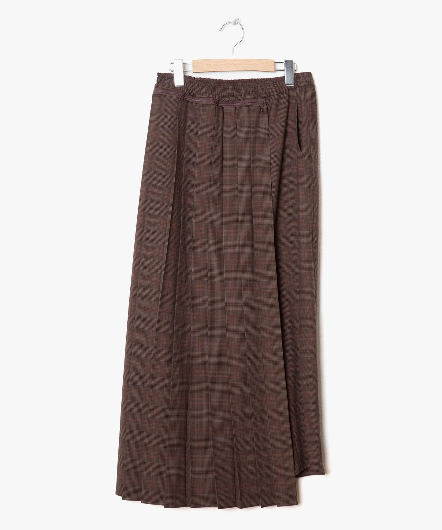 Checked Exchange Pleats Pants