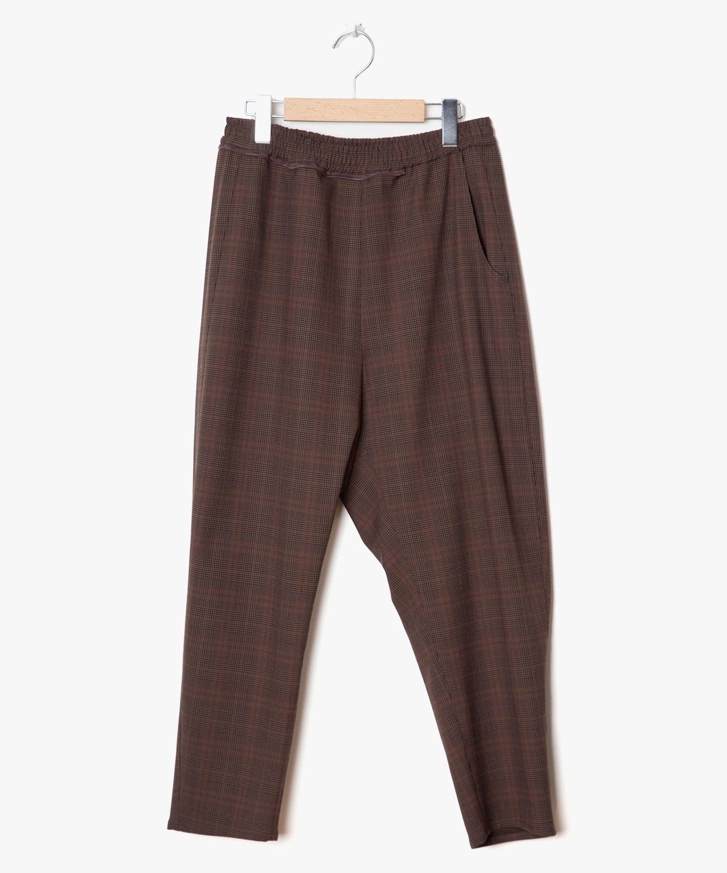 Checked Exchange Pleats Pants