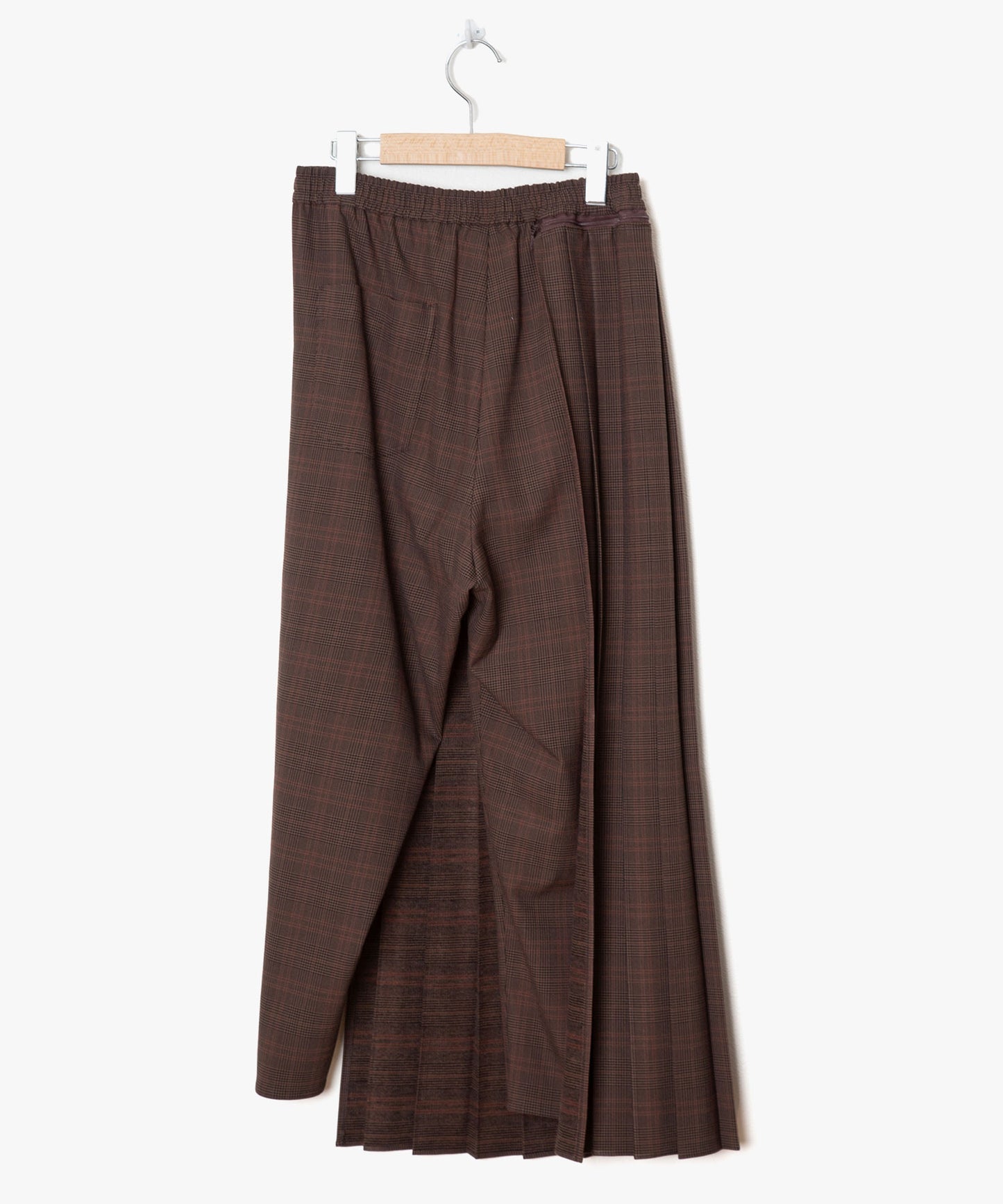 Checked Exchange Pleats Pants