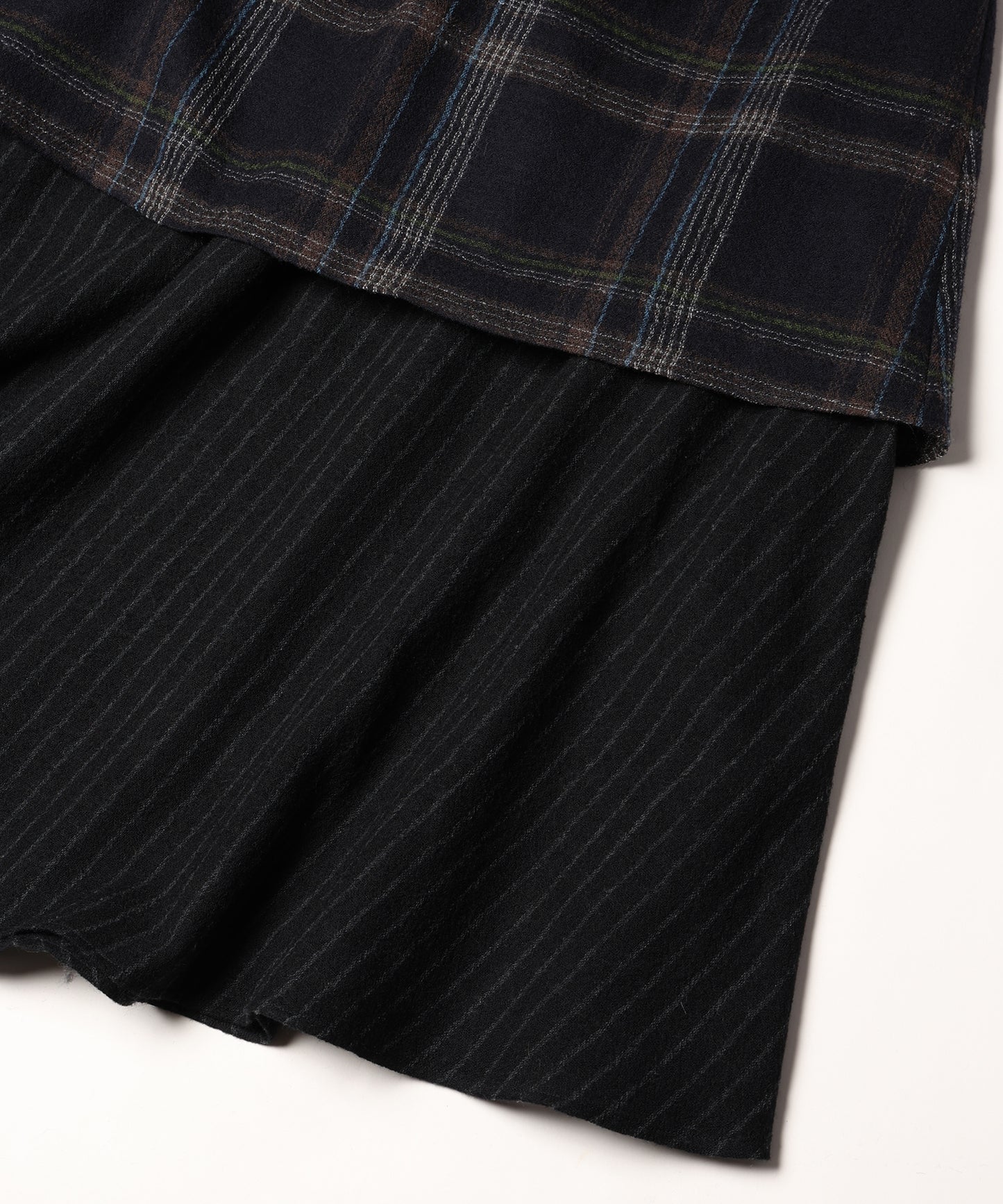 Checked Wool Layer Skirts