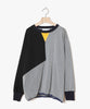 Asymmetric mix pullover