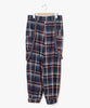 Checked suspender pants