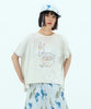 Blanket stitch T-shirt “RABIT EMBROI” 【納期4月中旬】